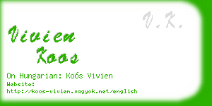 vivien koos business card