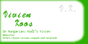 vivien koos business card